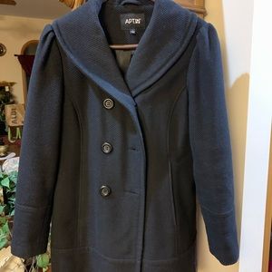 Black pea coat style